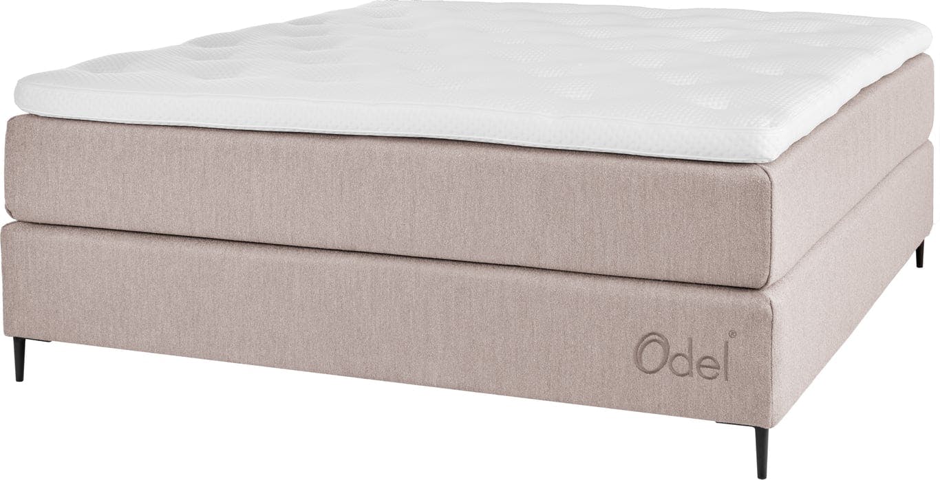 $Bilde av Odel® Tind kontinentalseng 180x200 (Tekstil Rondane strå, medium/fast liggekomfort, med Odel® 65 latex overmadrass)