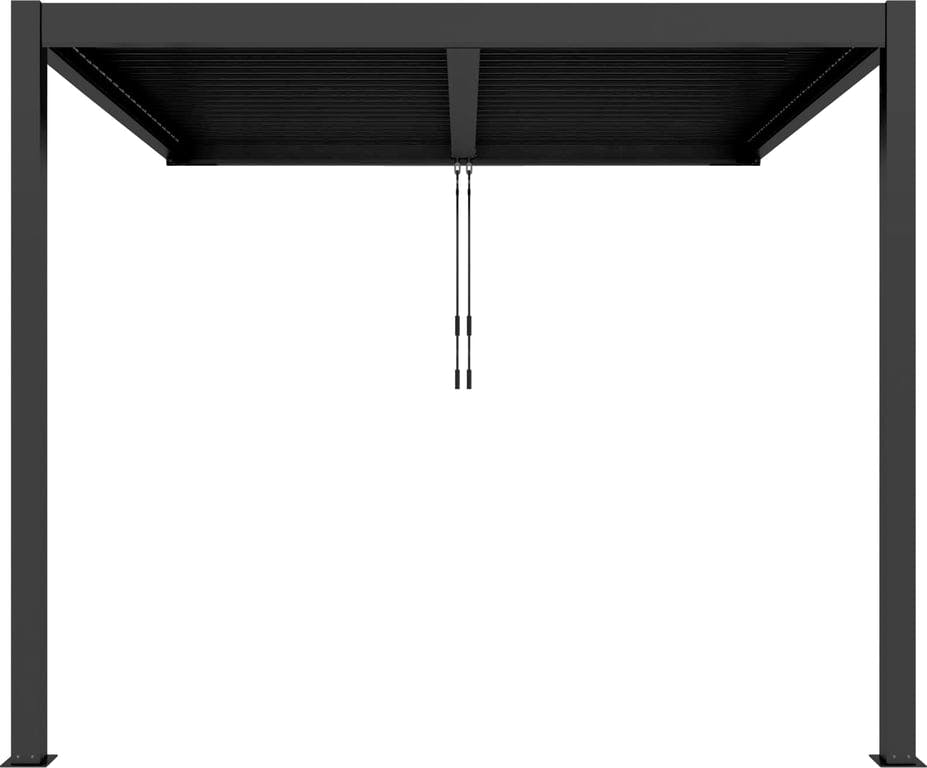 $Bilde av Pergola veggmontert 4x3m u/LED-lys   (H: 230 cm, svart m/tak)