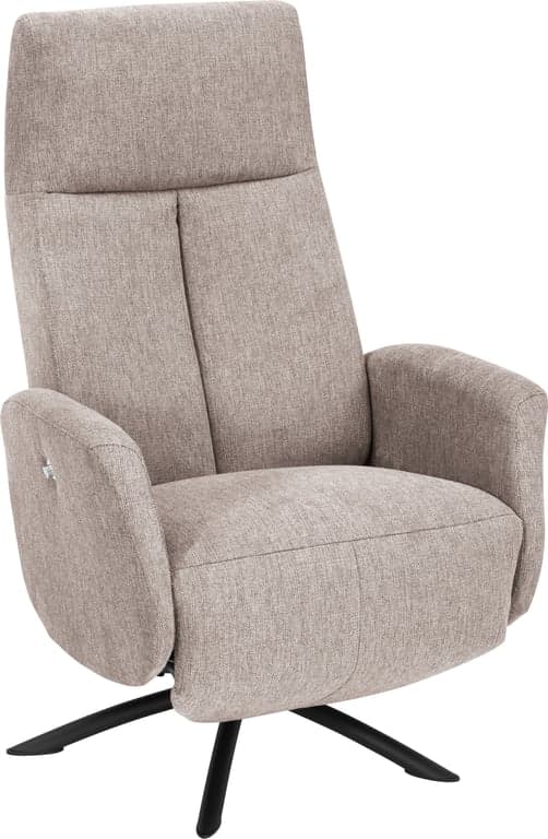 $Bilde av Jesper recliner (manuell, tubesokkel svart, Brego light brown)