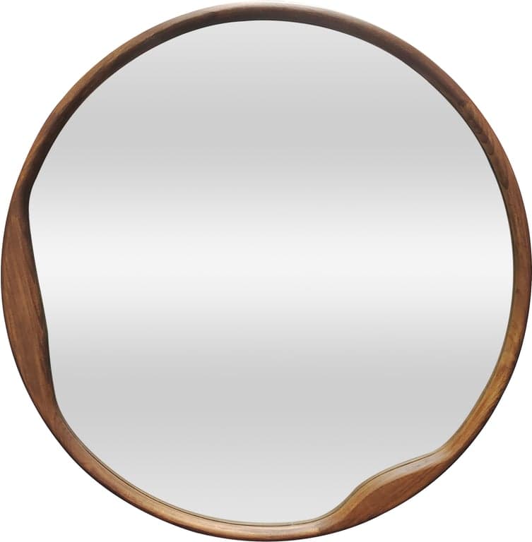 $Bilde av Speil Heritage organic brown (Ø: 100 cm, m/brun treramme)