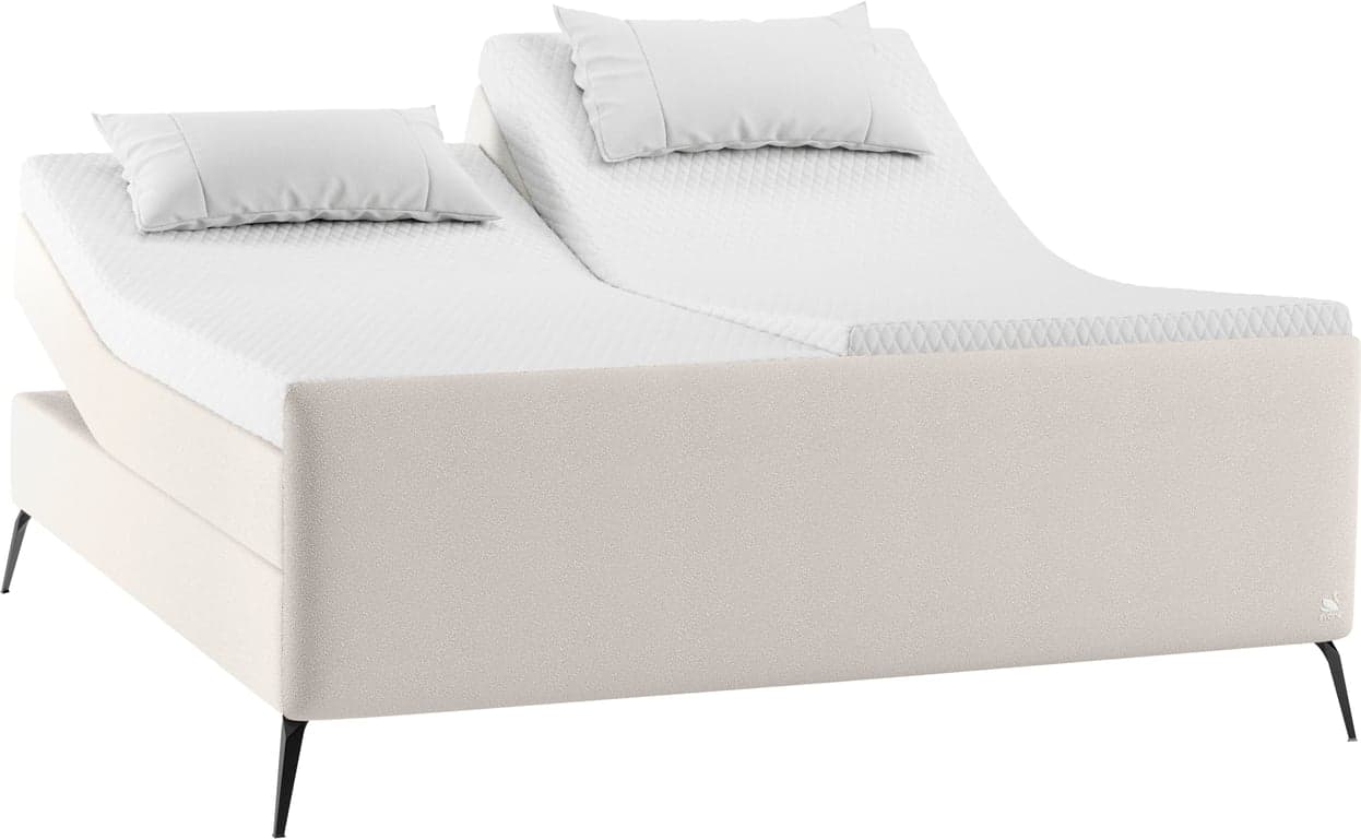 $Bilde av Svane® IntelliGel Zienna regulerbar seng 200x210 (Dream Cotton, integrert overmadrass, Diamond Black 19cm ben)