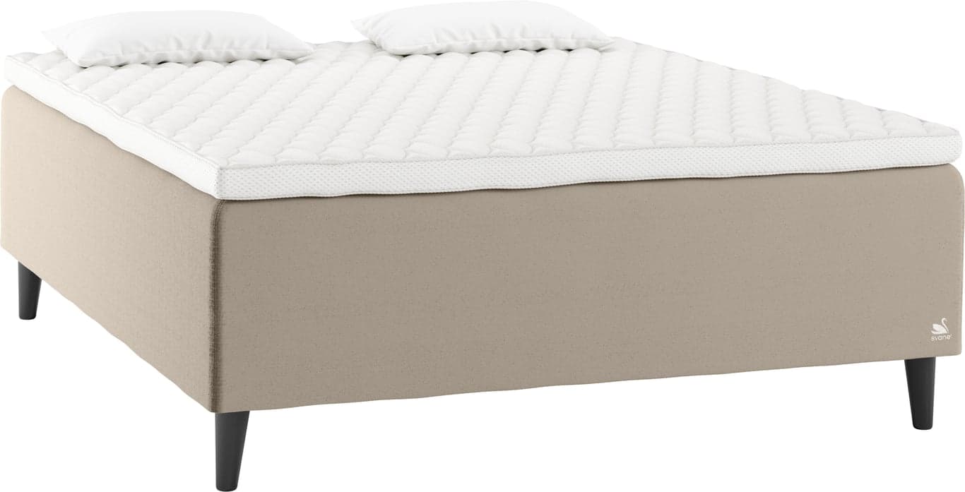 $Bilde av Svane® Zenit Plus kontinentalseng 150x200 (Moment Beige, Earth Elastec overmadrass, Cone Black 19cm ben)