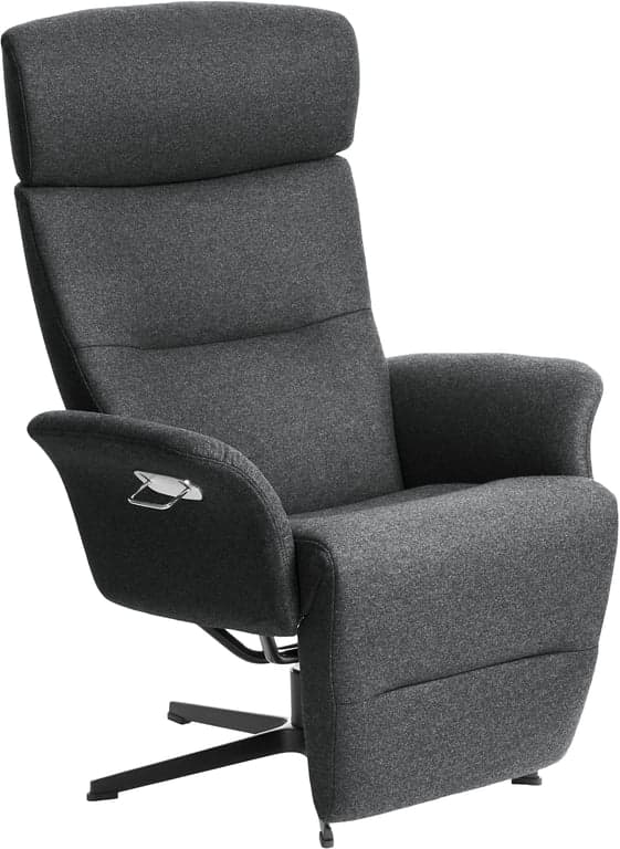 $Bilde av Conform Master recliner (svingfot alu svart stoff Sheford dark grey)