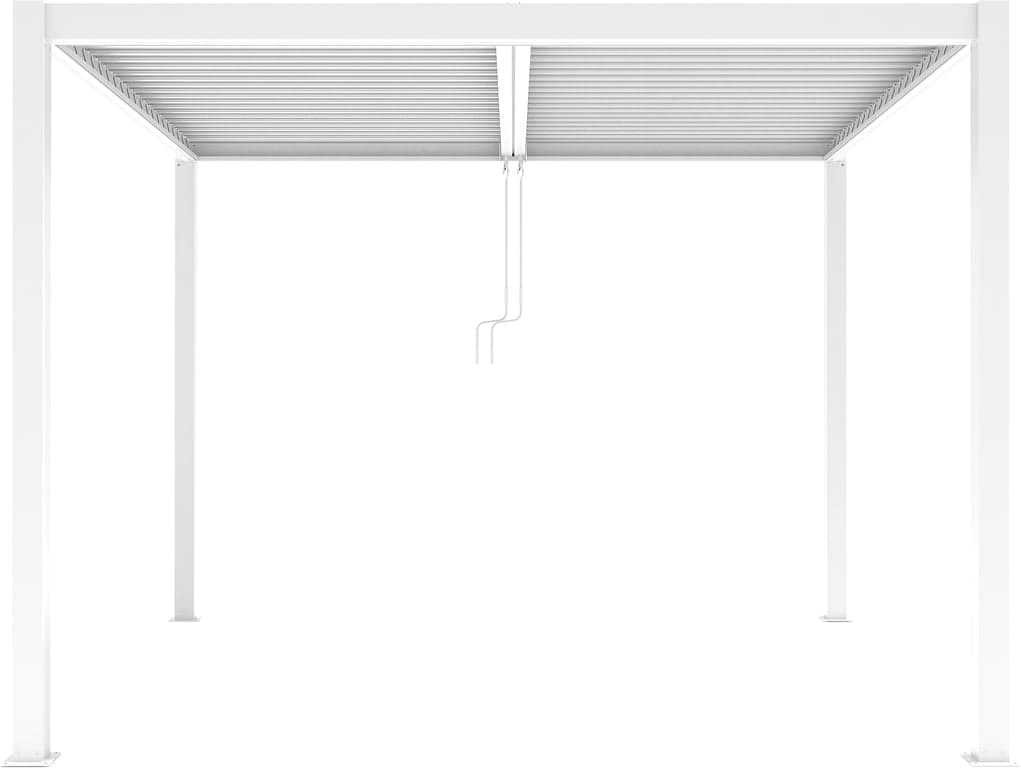 $Bilde av Pergola 3x4 meter m/LED-lys   (H: 230 cm, hvit m/tak)