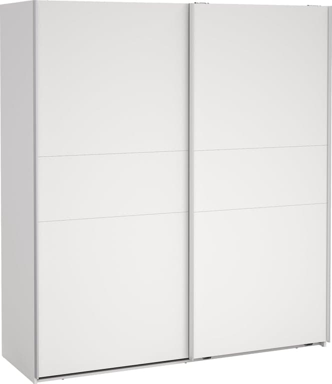 $Bilde av Como skyvedørsgarderobe 180x200cm (Hvit, med 2 hvite dører)