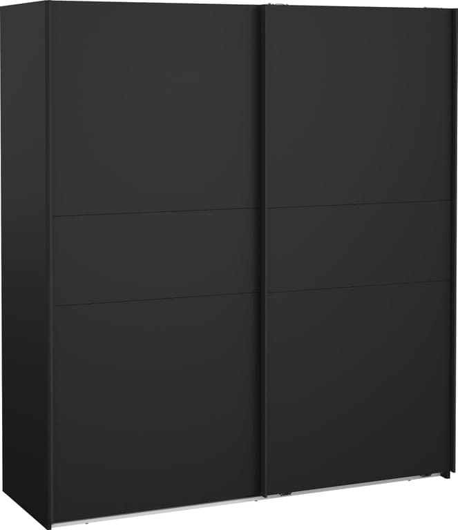 $Bilde av Como skyvedørsgarderobe 180x200cm (Svart, med 2 svarte dører)