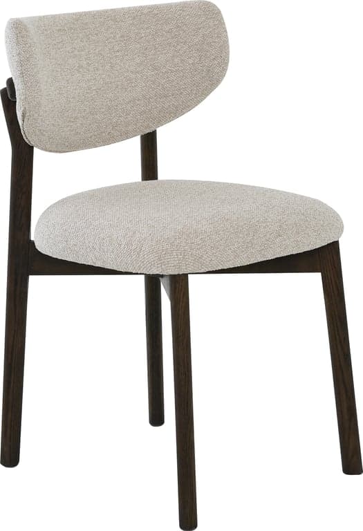 $Bilde av Contento spisestol (Stoff Cobble lys beige, brunlakkerte eikeben)