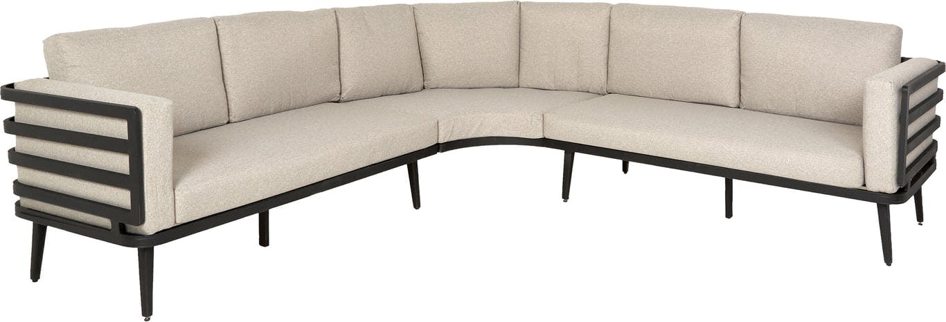 $Bilde av Rivera hjørnesofa (Svart m/beige puter)