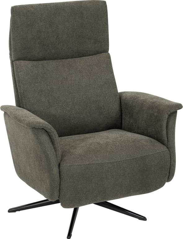 $Bilde av Silius recliner, manuell (medium manuell, stoff Bloq 3464 forest Polaris sokkel svart)
