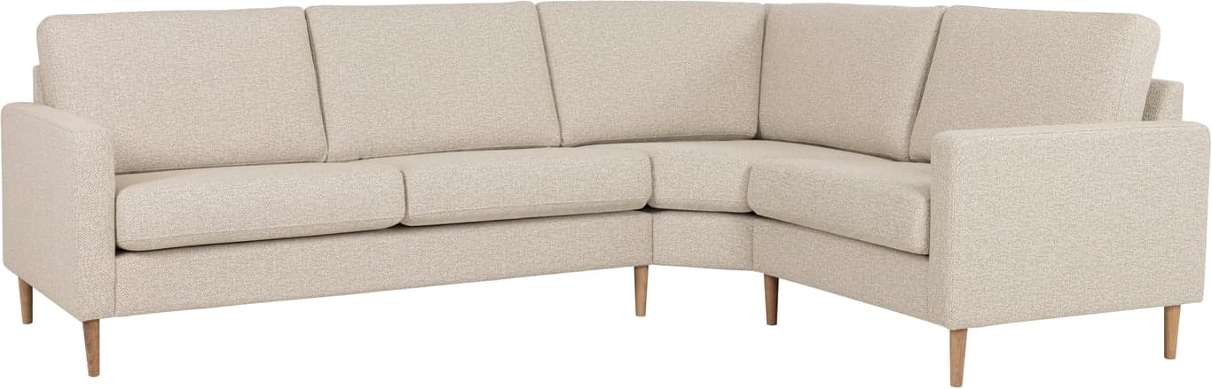 $Bilde av Sone høy hjørnesofa (Modulsofa. 2,5 seter + hjørne + 1,5 seter, armlene J7 stoff 422 /11 Taffie Thule beige)