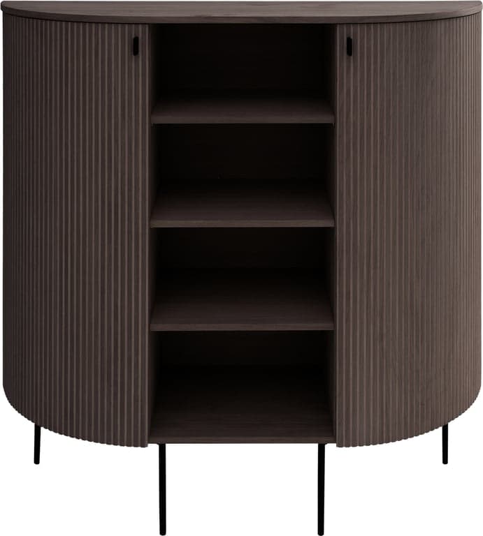 $Bilde av Linea buet høy skjenk (120 x 40, H 123 cm, mocca oljet)