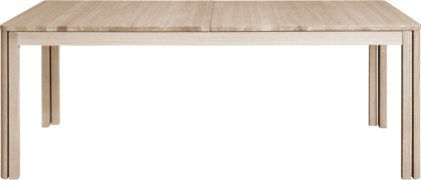 $Bilde av Editions by Skovby spisebord 200 - 356 x 100 cm   (Spisebord 25, massiv hvitoljet heltre eik, inkl. 3 ileggsplater (plass til 6))