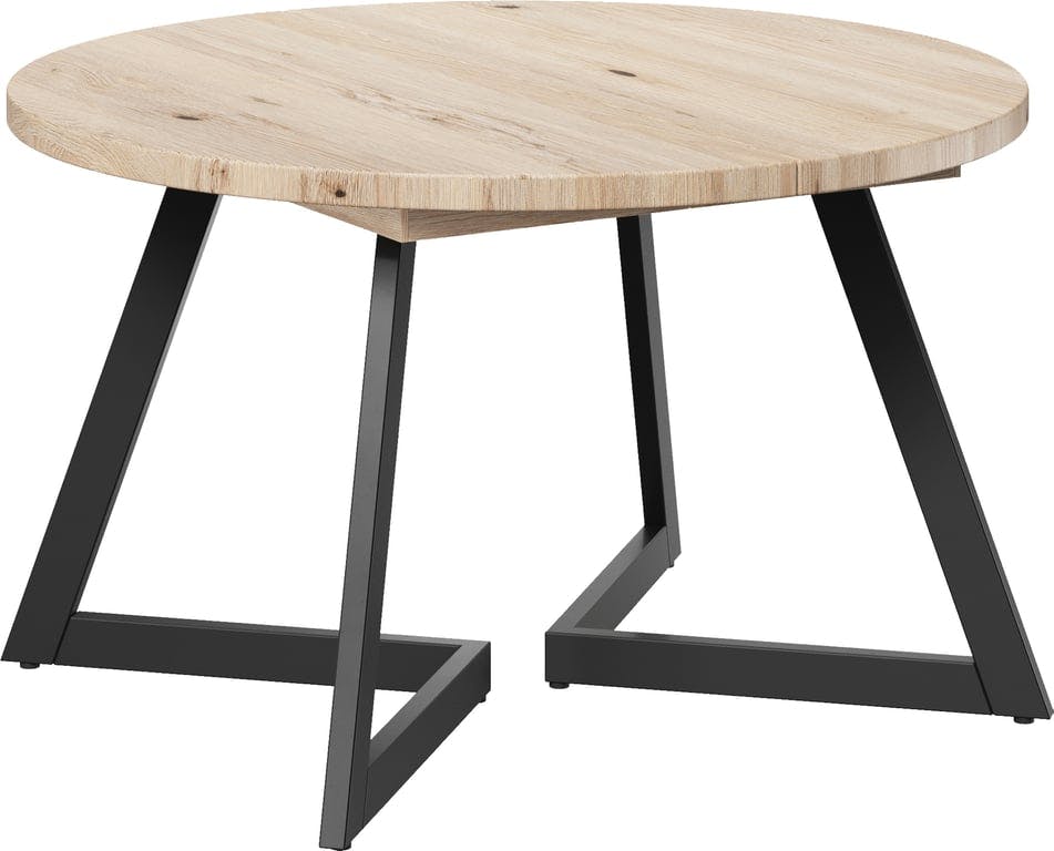$Bilde av Embla spisebord rundt Ø 120 cm (hvitoljet med metallunderstell)